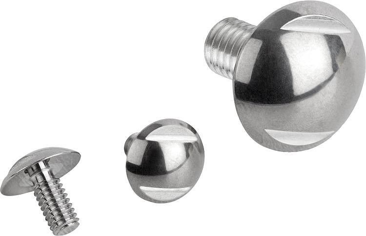 Ball head screw in hygienic design