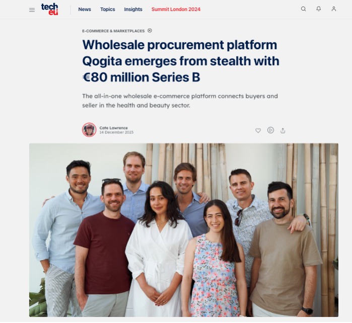 Wholesale procurement platform Qogita with €80 million