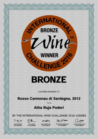 International Wine Challenge IWC 2016 - Medaglia Bronzo