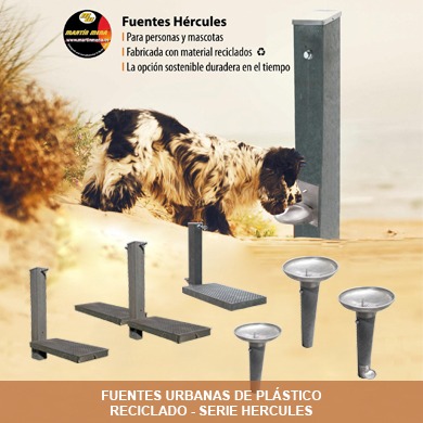 Fuentes Hércules de plástico reciclado 100% Martín Mena, la 
