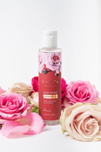 100% ORGANIC ROSE WATER WITH HYALURONIC ACID