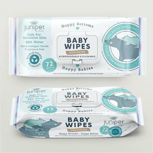 Juniper Clean Biodegradable Baby Wet Wipes 72CT